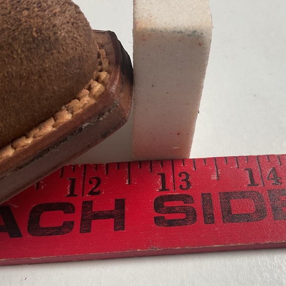 1960s Rodeo Suede Cowboy Boots 11.5 D Rough Out USA Made - Picture 3 of 16